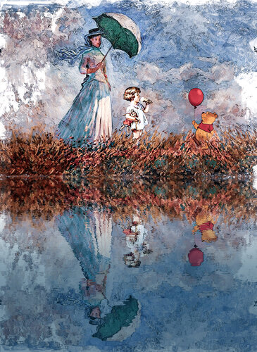 Winnie : La femme au parasol  ( based on a painting by Claude Monet) Benny Arte
