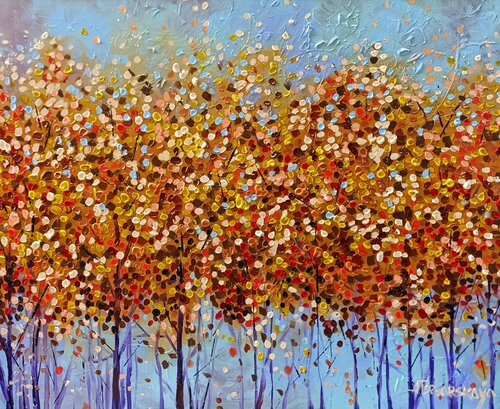 Golden autumn trees - colorful autumn forest Aliaksandra Tsesarskaya