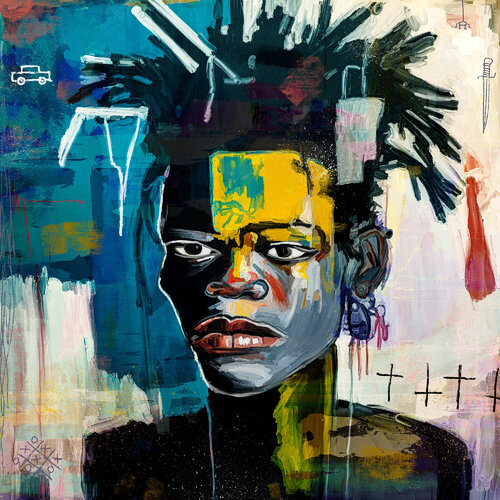 Jean-Michel Basquiat im Stil von Jean-Michel Basquiat Holger Mühlbauer-Gardemin