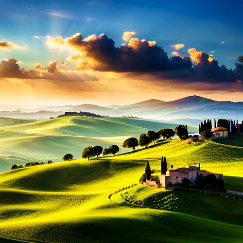 Tuscany Landscape (2023) (Original) Dietmar Scherf