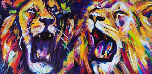 Brothers Unleashed - Diptych Angie Wright