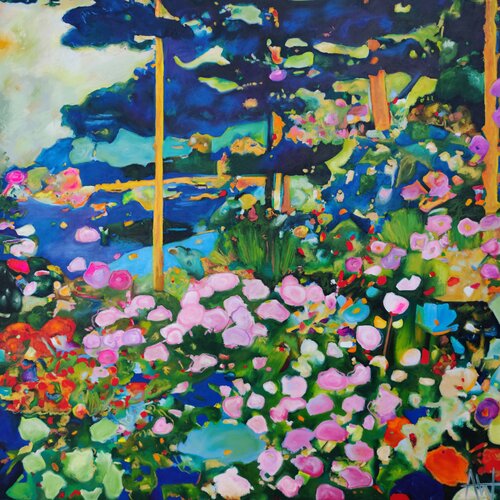 Twilight Blossoms - Large oil painting Angie Wright