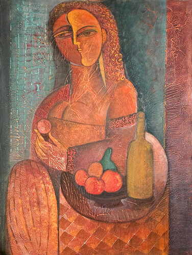 A Woman with Fruits Van Hovak