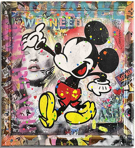 Mickey Floats Away  – Original Painting on canvas Gardani