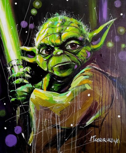 Star wars master Yoda - colorful portrait Yoda Aliaksandra Tsesarskaya