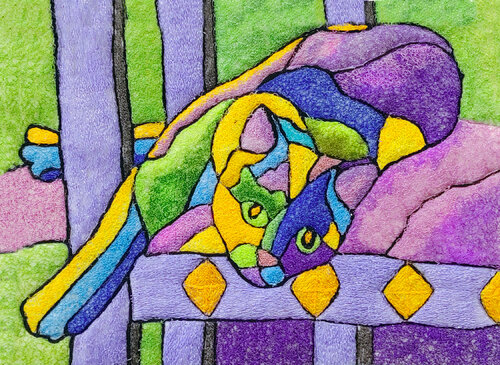 Cat In Chair Lucy Peterson Watkins