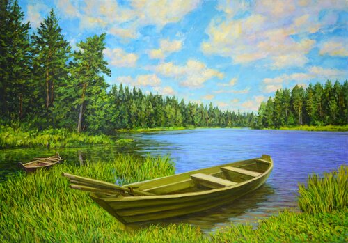 Landscape with a boat Iryna Kastsova