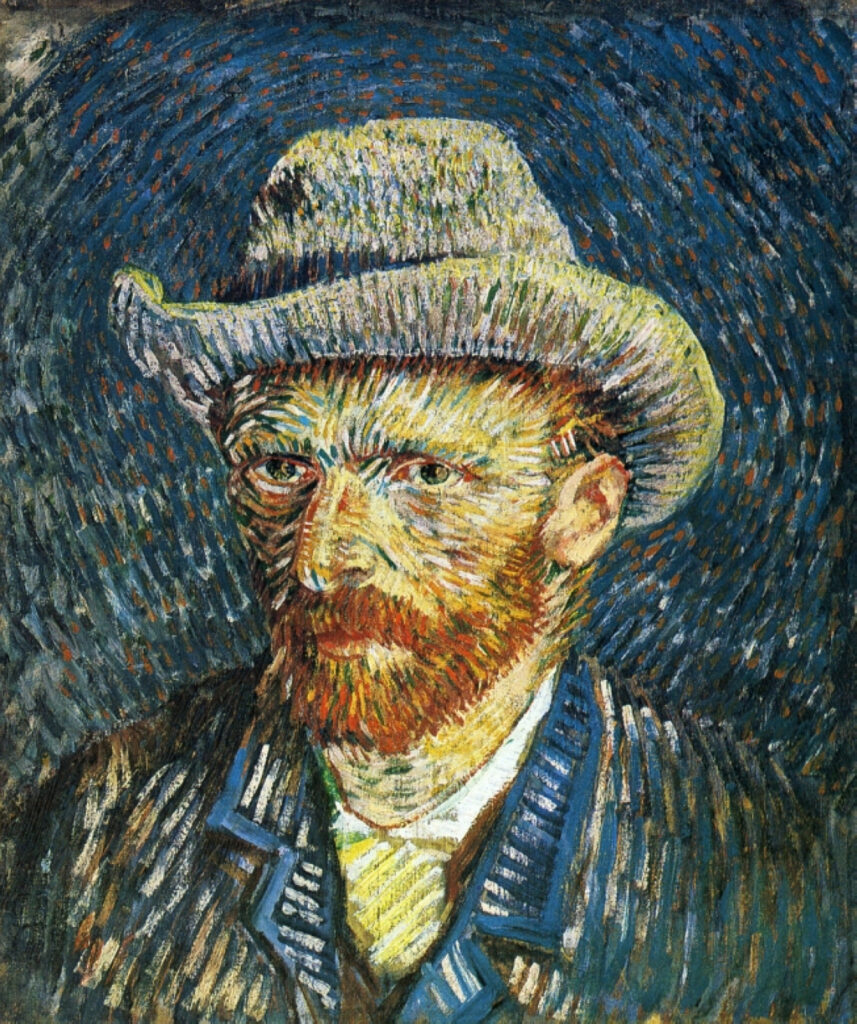Self-portrait with Straw Hat (1887-88) - Van Gogh